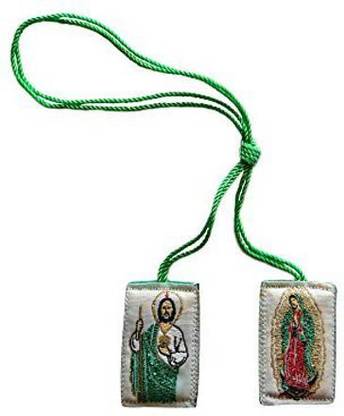 Angelitos de Mexico Escapulario De San Judas Tadeo Con La Virgen De Guadalupe Jude The Apostle Hanging Ornaments Pack of 1