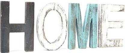 CuffUp Home Sign Home Decor Signs Teal Wall Decor Home Wooden Letters For Wall Decor Hanging Ornaments Pack of 1