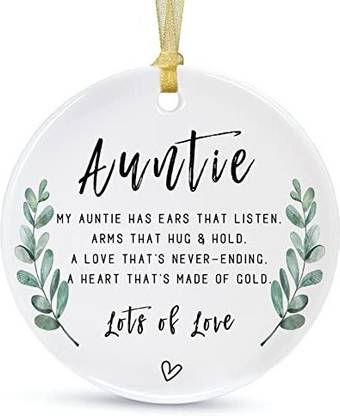 Siaberterl Auntie Ornaments For Aunty From Niece Nephew 2022 Aunt Pregnancy Ornaments Hanging Ornaments Pack of 1