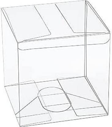 Ezek Clear Gift Boxes 3.2"X 3.2"X 3.2" Transparent Packing Cube For Present Hanging Ornaments Pack of 1