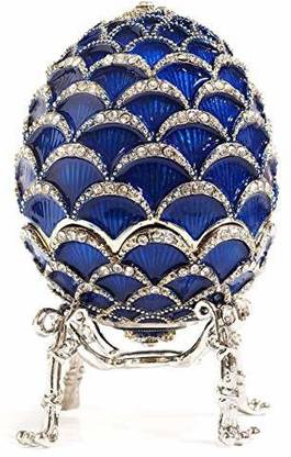 apropos Hand Painted Classic Vintage Style Faberge Egg With Rich Enamel And Sparkling Hanging Ornaments Pack of 1
