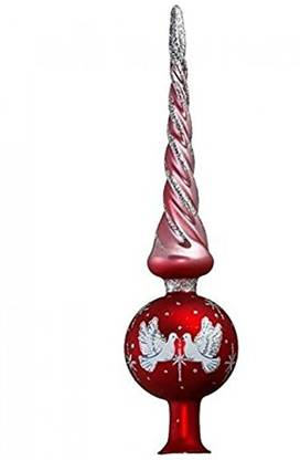 Glass Christmas Ornaments Christmas Tree Topper Unique Collection Of Blown Glass Xmas Tree Finials Mouth Miniature Christmas Tree Pack of 1