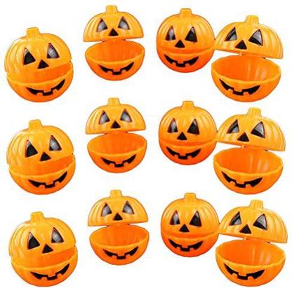 Tinksky Plastic Pumpkin Shaped Storage Box Case Container Halloween Mini Gift Holder Hanging Ornaments Pack of 1