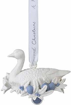 Wedgwood 2021 Annual Christmas Six Geese A Laying Ornament Hanging Ornaments Pack of 1