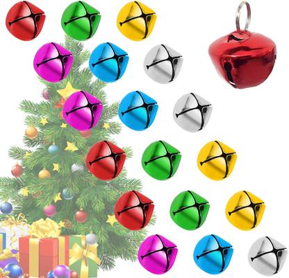 Aakriti Jingle Decorative Bells for DIY Christmas Festival Home Wreath Decorations Miniature Christmas Tree Pack of 18