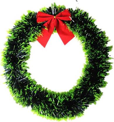 Pascal Christmas Wreath Wall Hanging Decoration ring garland (15 Free Decorations) Wreath Pack of 1
