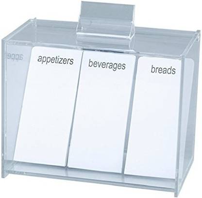 Meadowsweet Kitchens Create Your Own Recipe Card Box Clear Acrylic Recipe Card Box With Recipe Card Hanging Ornaments Pack of 1