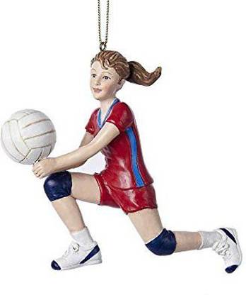 Kurt Adler Girl VolleyOrnament Balls Pack of 1