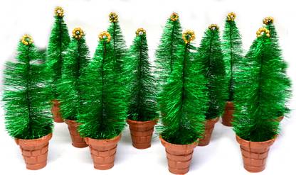 ME&YOU Christmas Tree Miniature, Christmas Decor small Tree for Living Room, Office, Table (Pack-12) Miniature Christmas Tree Pack of 12