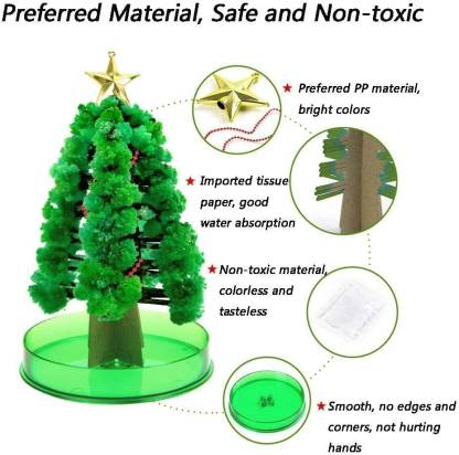 Dherik Tradworld Magic Growing Crystal Christmas Tree Christmas Decorations Miniature Christmas Tree Pack of 1