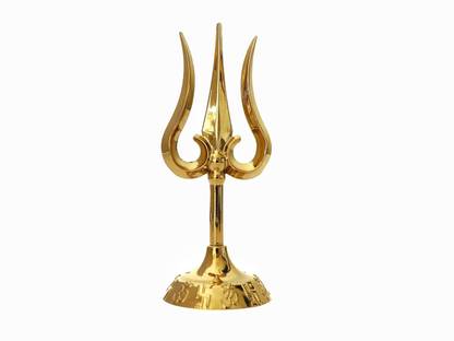 The Spiritual Living Zinc Trishul | Shiv Trishul for Mandir | Trishul for Pooja | Trishul for Desk Steel Yantra