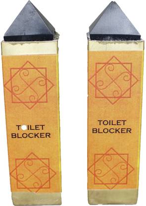 vinayakmoorti Vastu Toilet Blocker Negative Energy Blocker (Set Of 1) H x L x W:- 4 x 2 x 2 In Brass Yantra