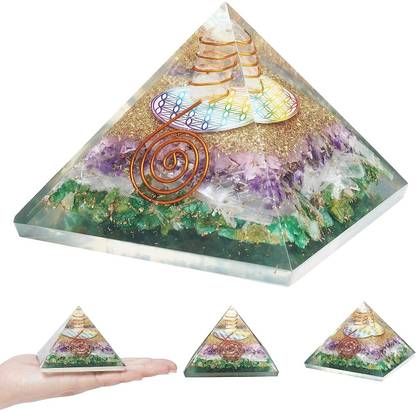 Fikup Reiki Healing Pyramid for Wealth, Prosperity, Success Crystal Yantra