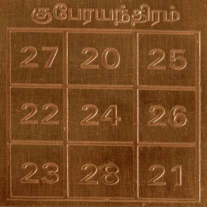 omkar Kuberan Yen Yantra Kuber Number Yantram Kubera Yendram Tamil Copper Yantra
