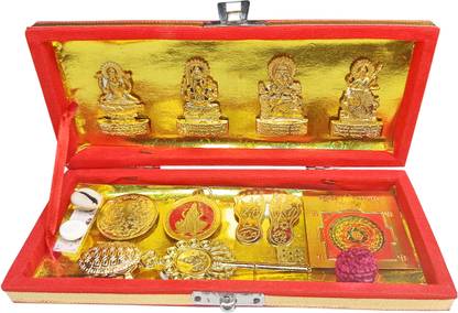9dzine Shri Dhan Laxmi Kuber Bhandari Yantra Original for Diwali Puja Dhanteras Pooja Brass Yantra
