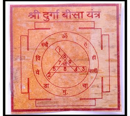 Shri Durga Bisa Yantra Etc Wooden Yantra