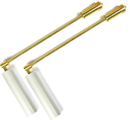 CRYSTU Brass Dowsing L Rods for Water, Ghost, Vastu Energy & Fengshui 10.5 inch Approx Decorative Showpiece  -  26 cm