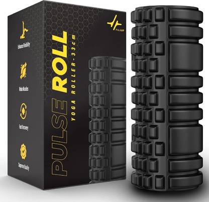 PULSEIT PulseRoller 33cm High-Density Foam Roller for Deep Tissue & Muscle Massage Yoga Blocks