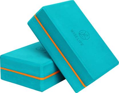 Wiselife Teal Blue Yoga Block/Brick Set of 2 - Teal Blue Yoga Blocks