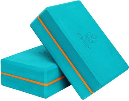 Wiselife Teal Yoga Block | Yoga Brick-High Density Premium EVA Foam Material,Soft Surface Yoga Blocks