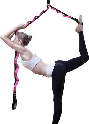 ShopiMoz Yoga Strap/Belt with 9 loops Extra Safe Adjustable Best for Daily Stretching Nylon Yoga Strap