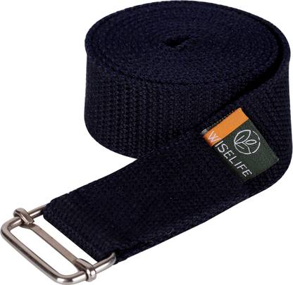 Wiselife Yoga Stretch Belt/Strap|Best for Daily Stretching, Yoga, Physical Therapy, Fitness Cotton Yoga Strap