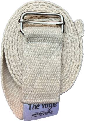 The Yogis Soft Cotton Yoga Strap and Stretching Belt | 10 feet Long | For Yoga, Pilates Cotton Yoga Strap