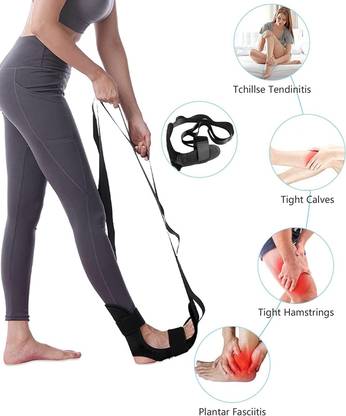 Quinergys Stretching Strap, for Pain Relief Plantar Fasciitis Polyester, Cotton Yoga Strap