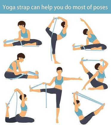 GSI Cotton Yoga Strap For Gymnastics and Flexibility Cotton Yoga Strap