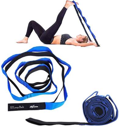 Signamio 12 loop Yoga Belt Extra Safe Adjustable, Durable Delicate Texture Fitness -Yoga Nylon Yoga Strap