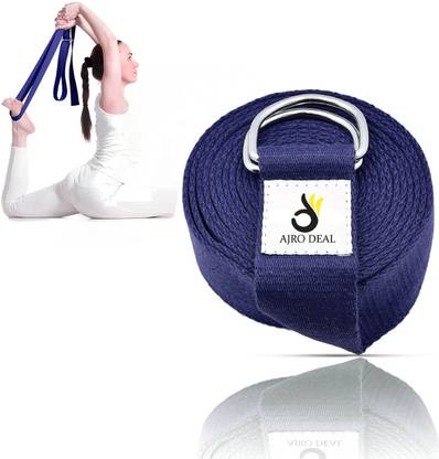 AJRO DEAL Yoga Strap Stretching Belt with D-Ring Buckle for Stretching, Yoga & Exercise Polyester, Cotton Yoga Strap