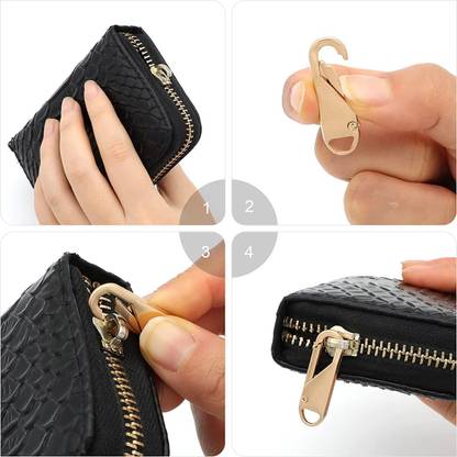 FLOSTRAIN Zipper Pull Replacement Metal Zipper Gripper Semi auto lock Zip Runner