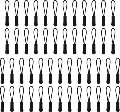 ELEPHANTBOAT Zipper Pulls Replacement, Zipper Tabs Black Cord Extender Zipper Zipper Pull