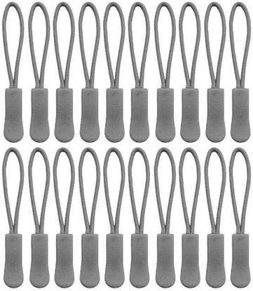 PRADEEP KUMAR SB Zipper Pull Non-slip Cord Rope Ends Lock Zip Fastener (GREY- PACK OF 30) Zipper Pull