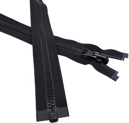 RTM BEST QUALITY JERKING JACKET MOLDED PLASTICK ZIPPER 30"NCH Black Nylon Open-ended Zipper