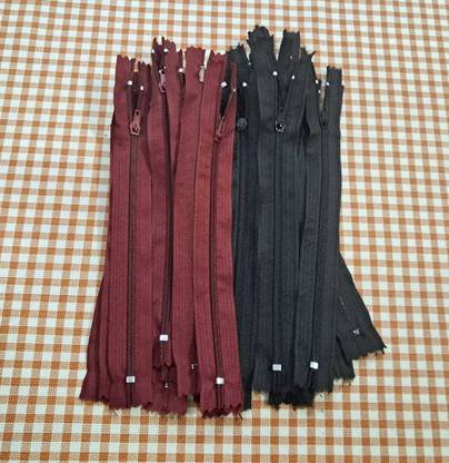 Ikd fashion hub ZIP 56 Black, Maroon Nylon Open-ended Zipper