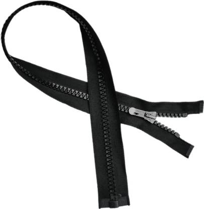 wishblog Black Jacket Chain zipper for Jacket Black Nylon Reverse Coil Zipper
