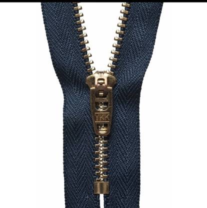 rut YKK Jeans 7 chain Black Brass Open-ended Zipper