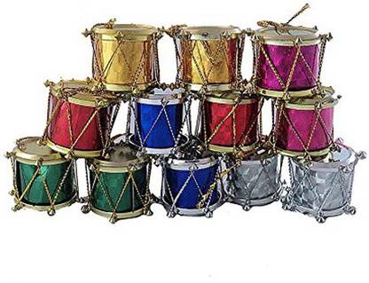 Unique Arts ColorfulDrums12 Hanging Ornaments Pack of 12