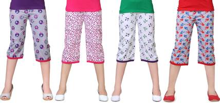 SINI MINI Capri For Girls Casual Printed Cotton Blend