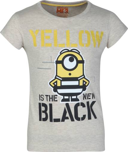 MINIONS Girls Graphic Print Polycotton Regular T Shirt