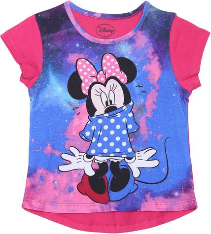 Mickey & Friends Girls Graphic Print Cotton Blend Regular T Shirt