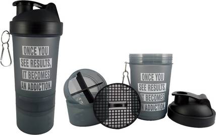 Hyper Adam AN-31 Trendy Shaker With Tablet And protein Compartment 600 ml Plastic Shaker