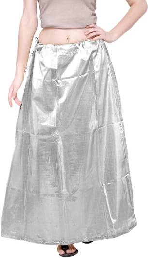 PKYC AM-SilverLShimmerPtc46 Cotton Blend Petticoat