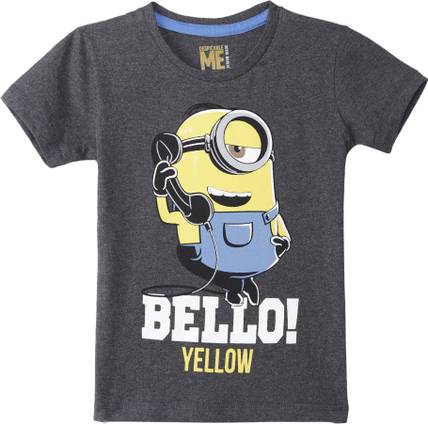 MINIONS Boys Graphic Print Polycotton Regular T Shirt
