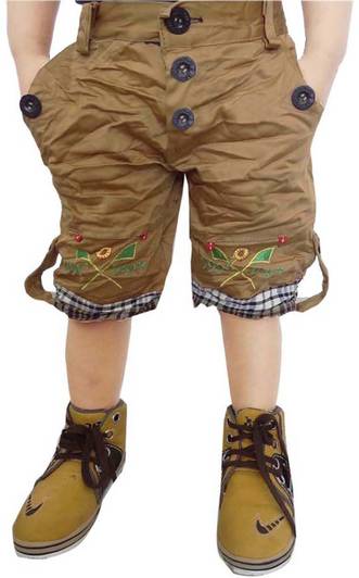 AD & AV Short For Boys Casual Solid Cotton Blend
