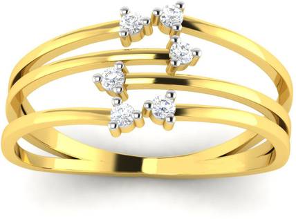 avsar Runali 14kt Cubic Zirconia Yellow Gold ring