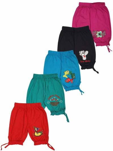 solai Short For Girls Casual Embriodered Cotton Blend