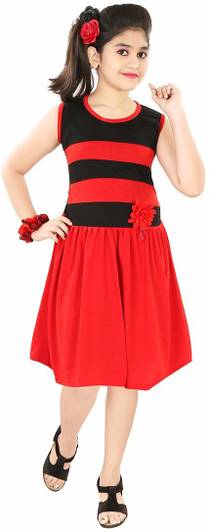 Style Junction Girls Midi/Knee Length Casual Dress
