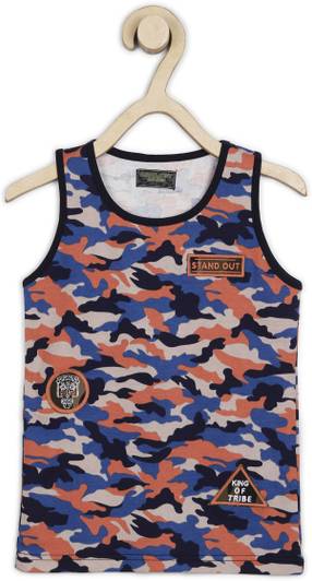 GINI & JONY Boys Military Camouflage Wool Blend Regular T Shirt